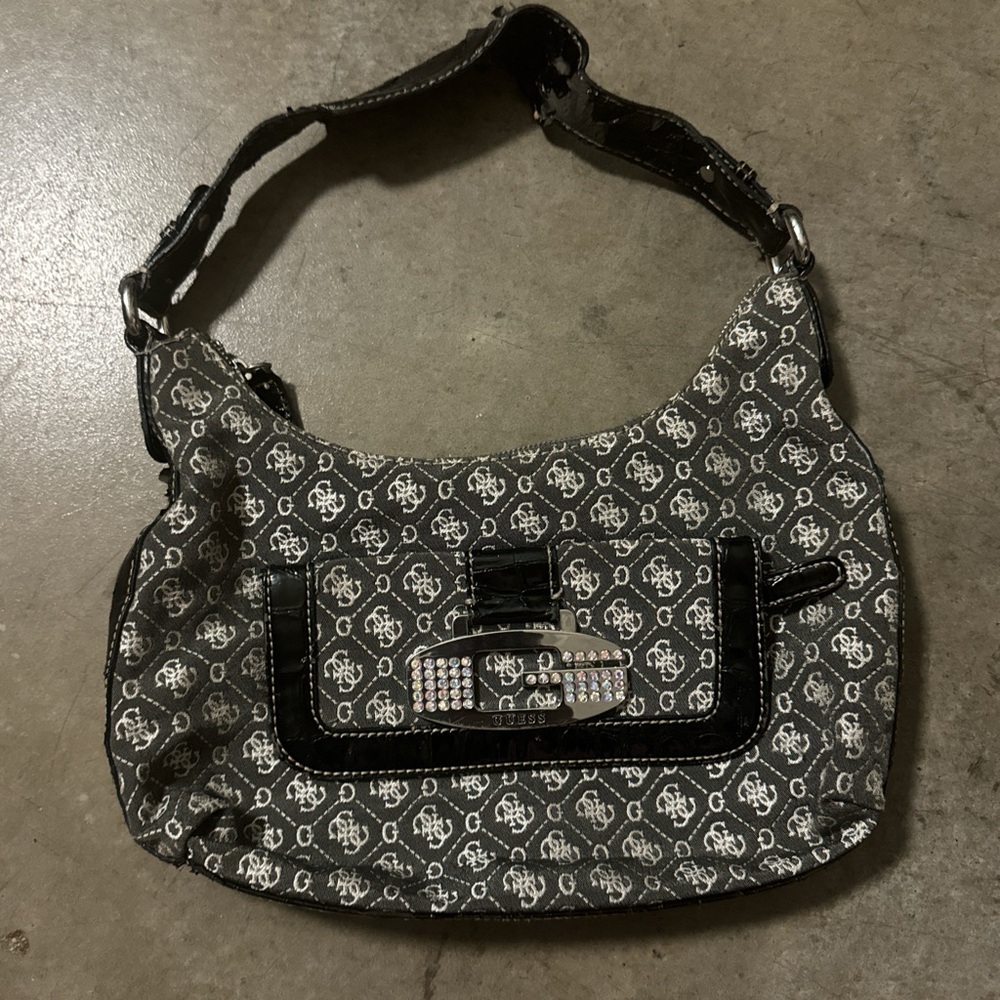 Stylish Black and Gray Guess Women's Bag